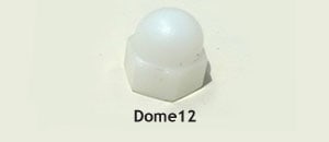 Dome Nut cap -12mm White image