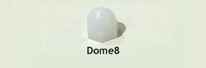 Dome Nuts - 8mm White image
